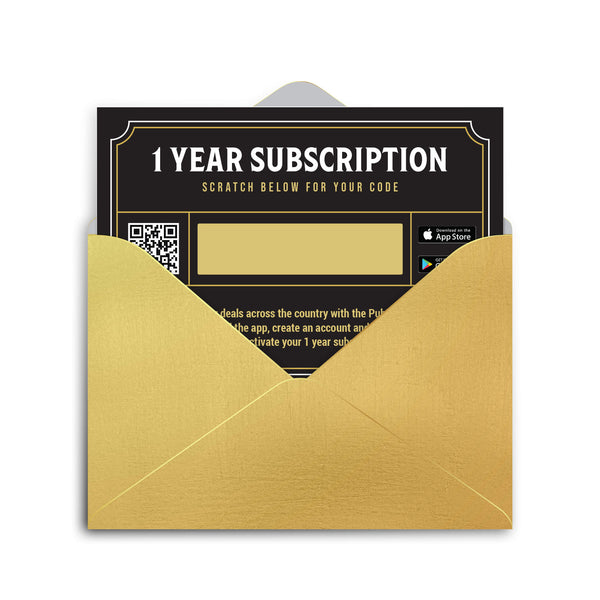 1 Year of the PubPass App (Scratch Off Gift Card)