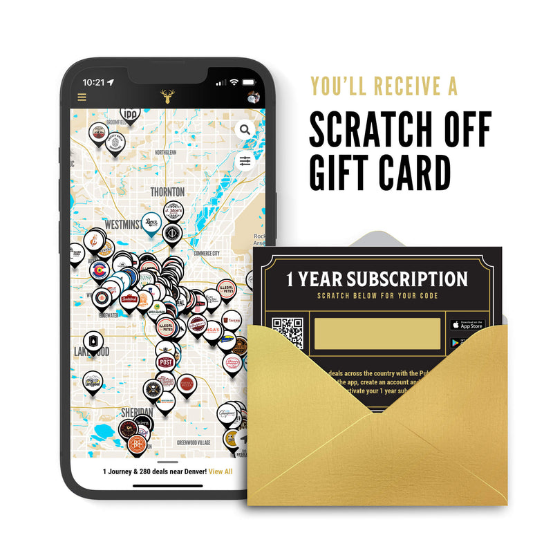 1 Year of the PubPass App (Scratch Off Gift Card)